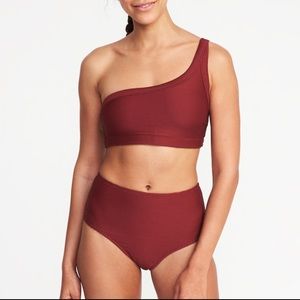 NWT❗️Textured-Stripe One-Shoulder Swimsuit 💖